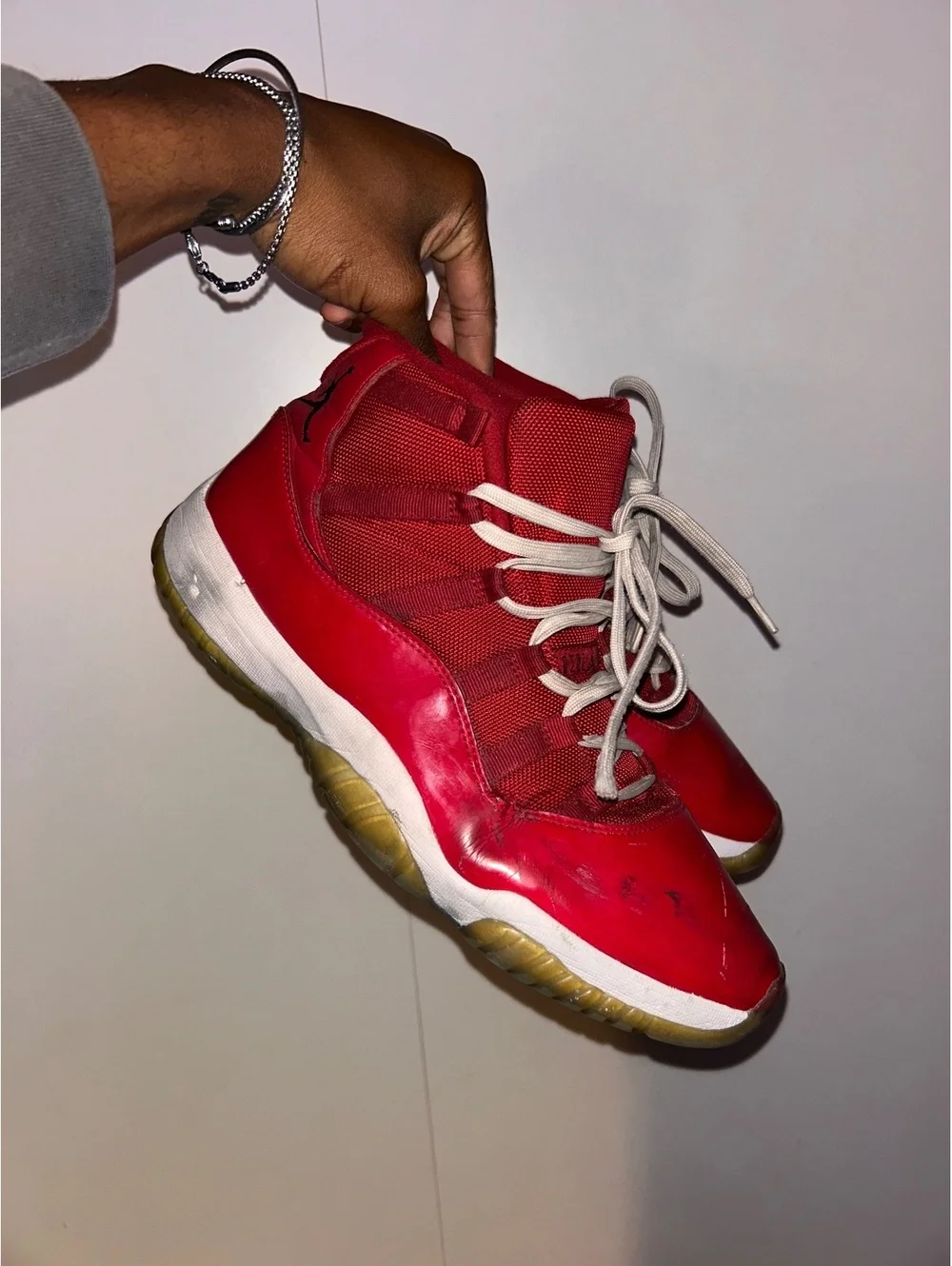 Men's Red Jordan 11 Retro Sneakers
